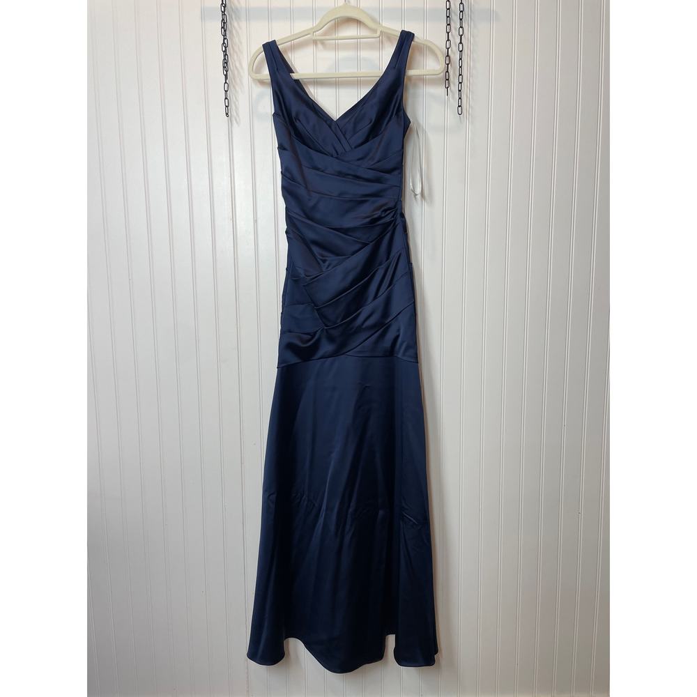 David's Bridal Navy Maxi Dress
